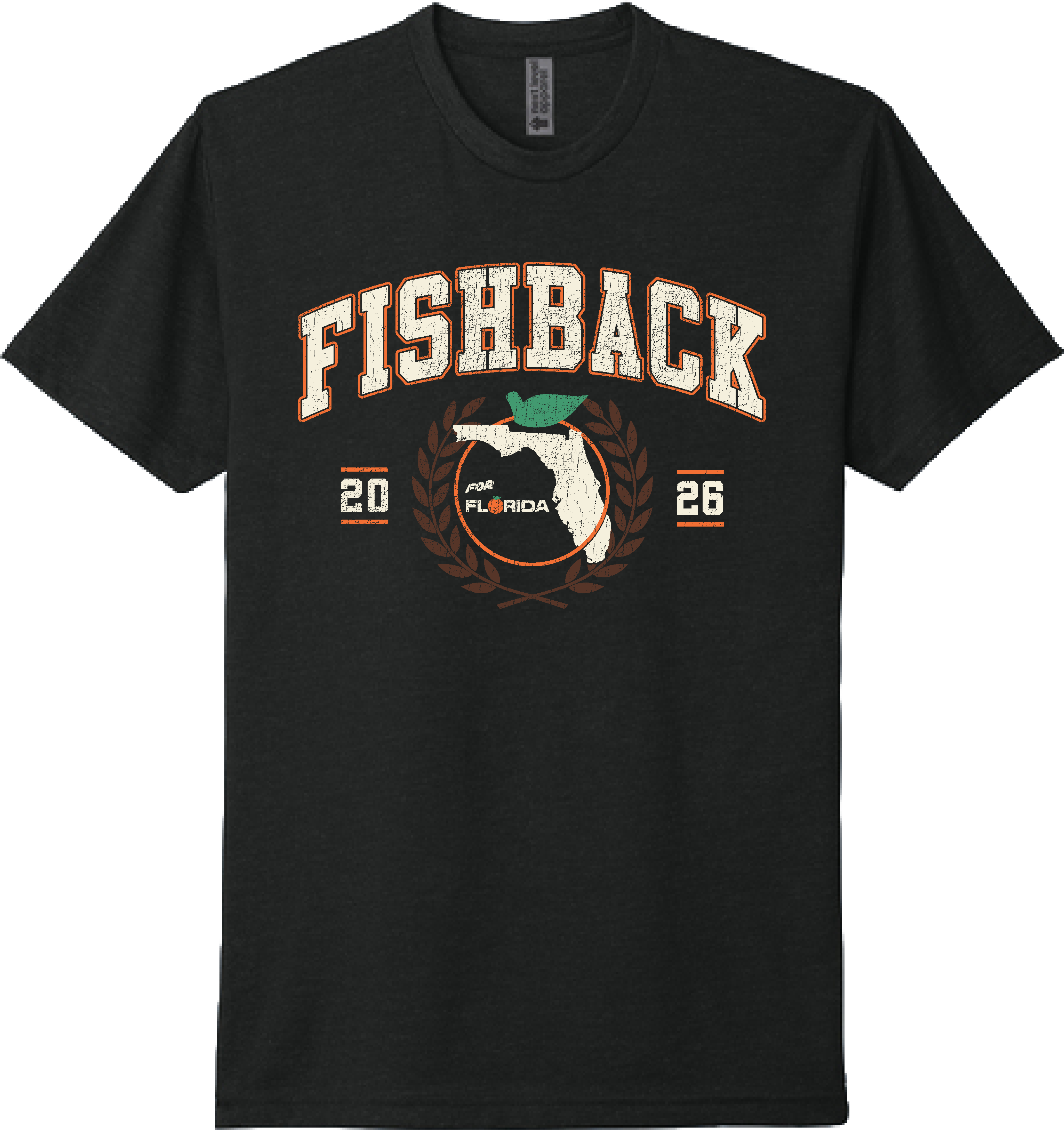 FISHBACK COLLEGIATE TEE-BLACK