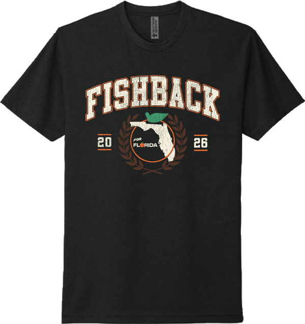 FISHBACK COLLEGIATE TEE-BLACK