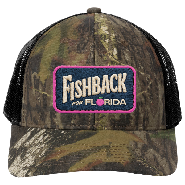 PINK OFFICIAL FISHBACK HAT - CAMO MESH