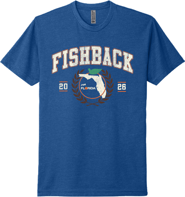 FISHBACK COLLEGIATE TEE-ROYAL
