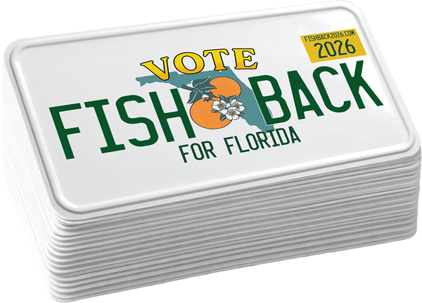 FISHBACK LICENSE PLATE –  STICKER PACK