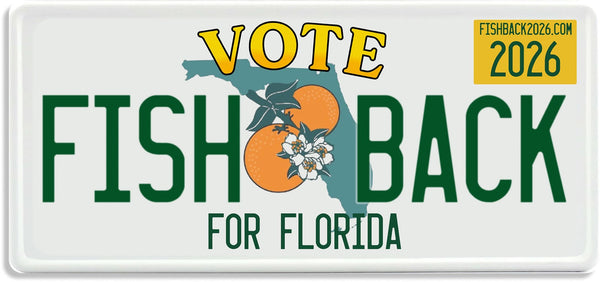 FISHBACK LICENSE PLATE –  MAGNET
